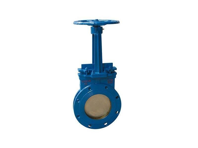 TSV knife gate valve - wafer type withrising stem and handwheel