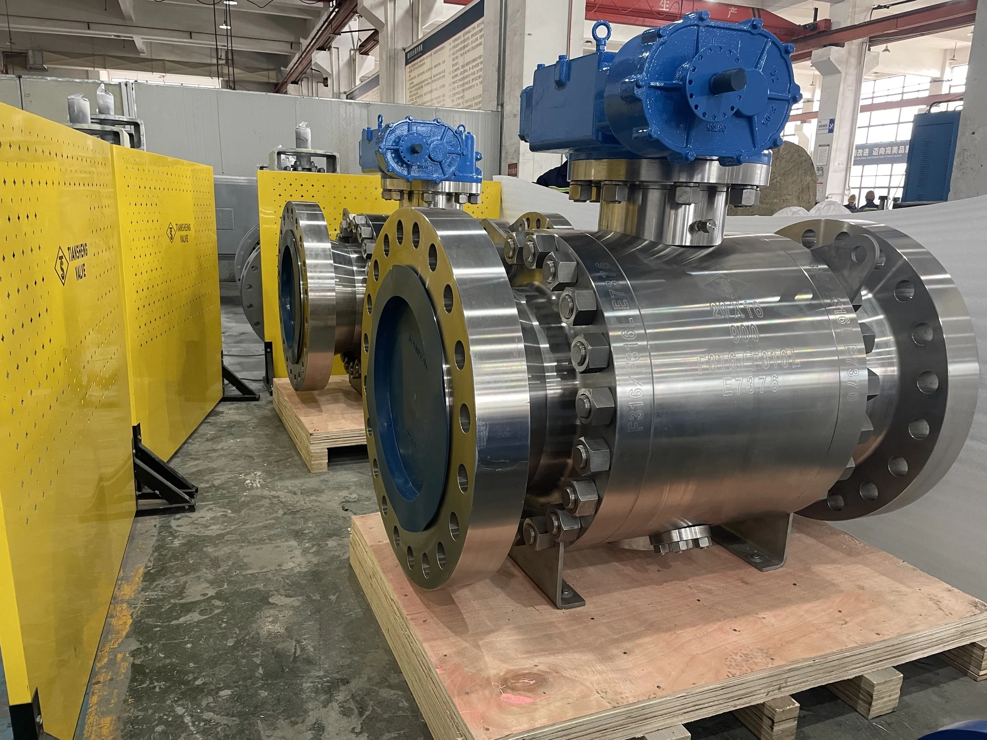 TSV API 6D Welded-Neck 20x16 Inch Class 900 Pipeline Trunnion Ball Valve