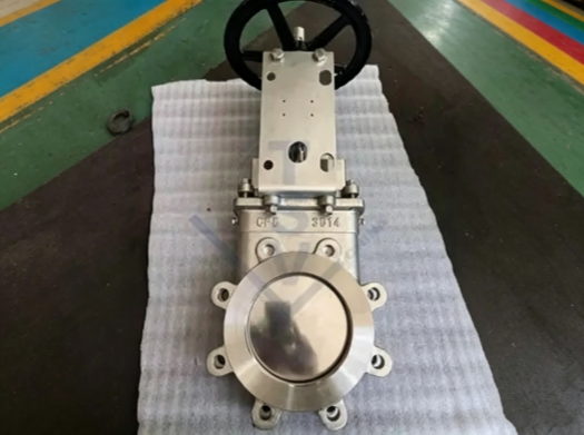 TSV knife gate valve - bi-directional wafer type