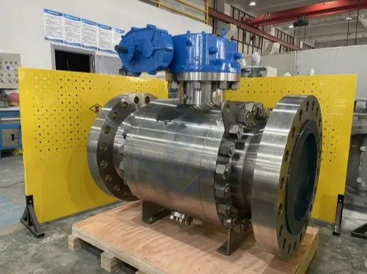 Cast Steel Industrial Pipeline Trunnion Ball Valve
