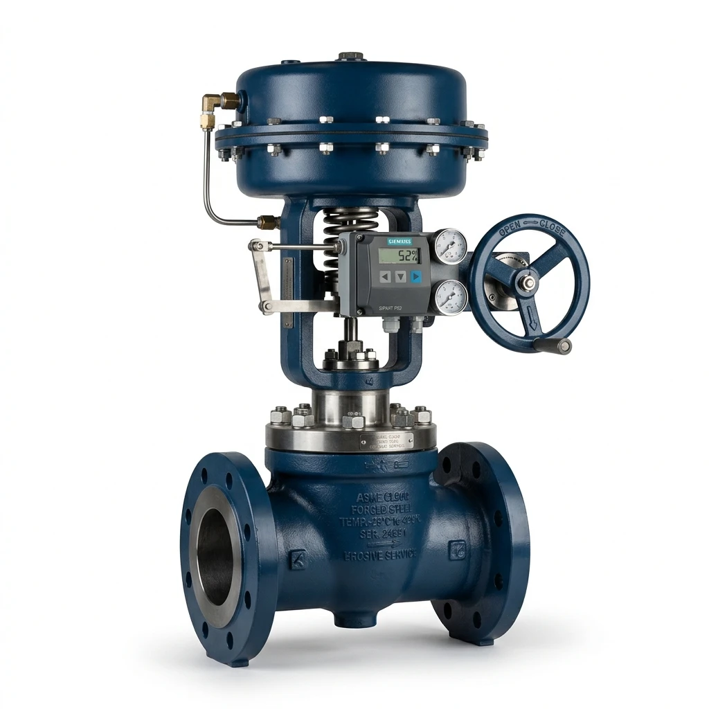 TSV Severe-Service Angle-Pattern Pneumatic Control Valve for Flashing and Erosive Media