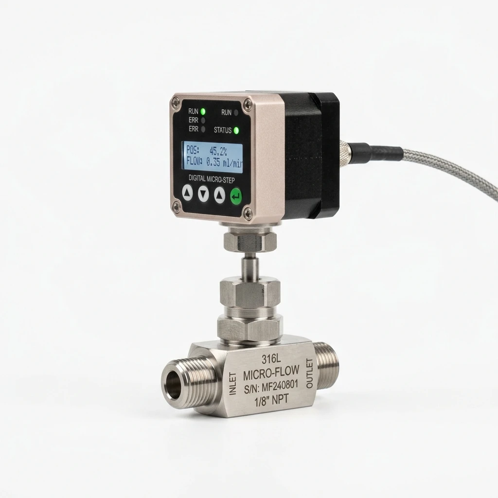 TSV Micro-Flow Precision Electric Chemical Metering Valve with Micro-Step Linear Actuator