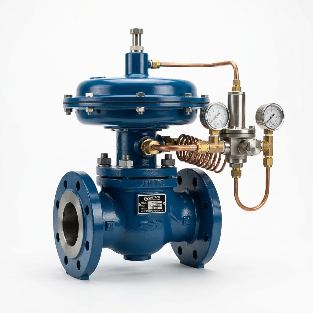TSV Pilot-Operated High-Sensitivity Self-Acting Gas Pressure Regulating Valve