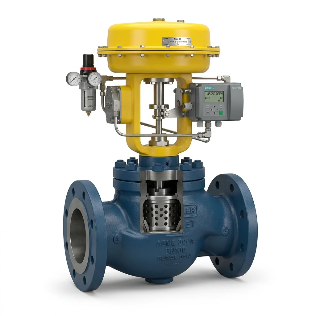 TSV Pressure-Balanced High-Capacity Pneumatic Cage-Guided Globe Control Valve